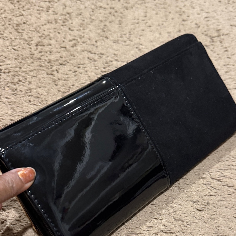 Aldo Black Clutch with Gold Trim - Picture 3 of 6